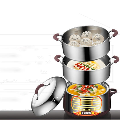 Electric 3-Tier Food Steamer 8L with Digital Timer by HitMyNeed