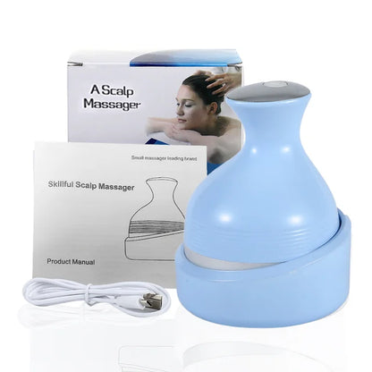 Electric 3D Wireless Head & Scalp Massager blue by HitMyNeed