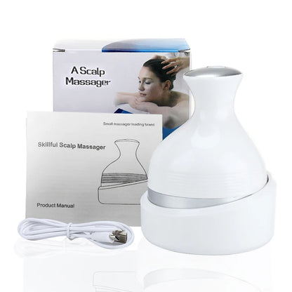 Electric 3D Wireless Head & Scalp Massager ivory by HitMyNeed