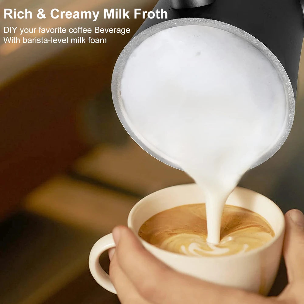Electric 4-in-1 Hot & Cold Milk Frother Foamer by HitMyNeed