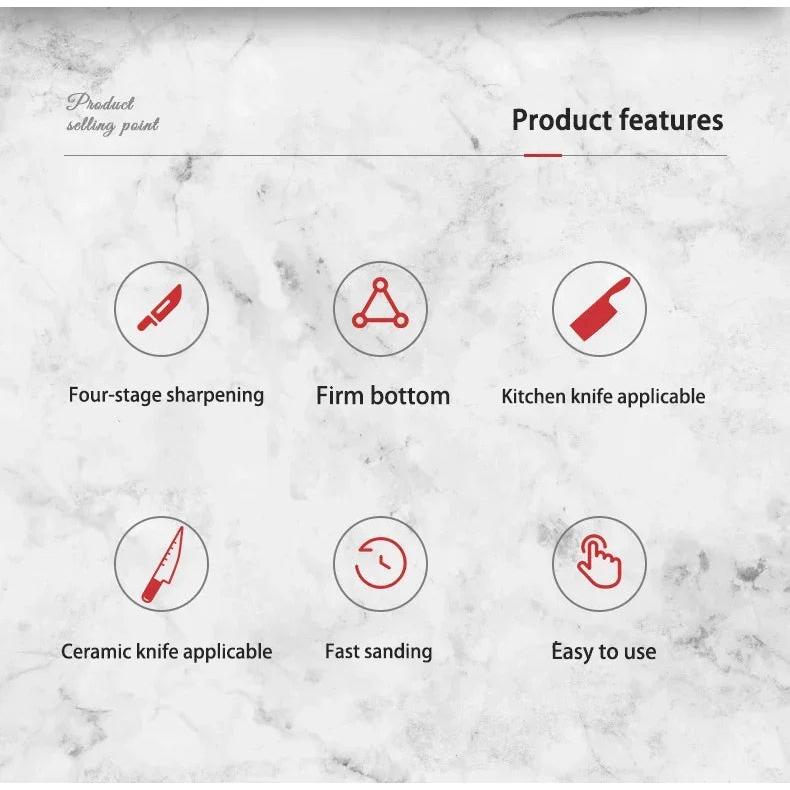 Electric 4-Stage Knife Sharpener, 20° Edge System by HitMyNeed