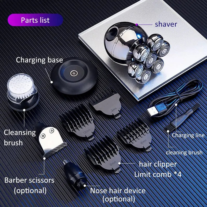 Electric 7D Rotary Shaver with Charging Base by HitMyNeed