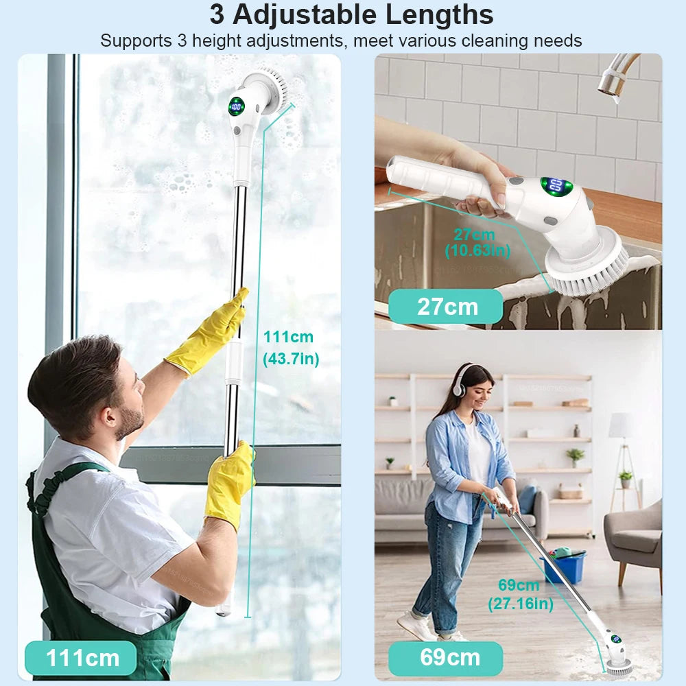 Electric 8-in-1 Wireless Rotating Cleaning Brush by HitMyNeed