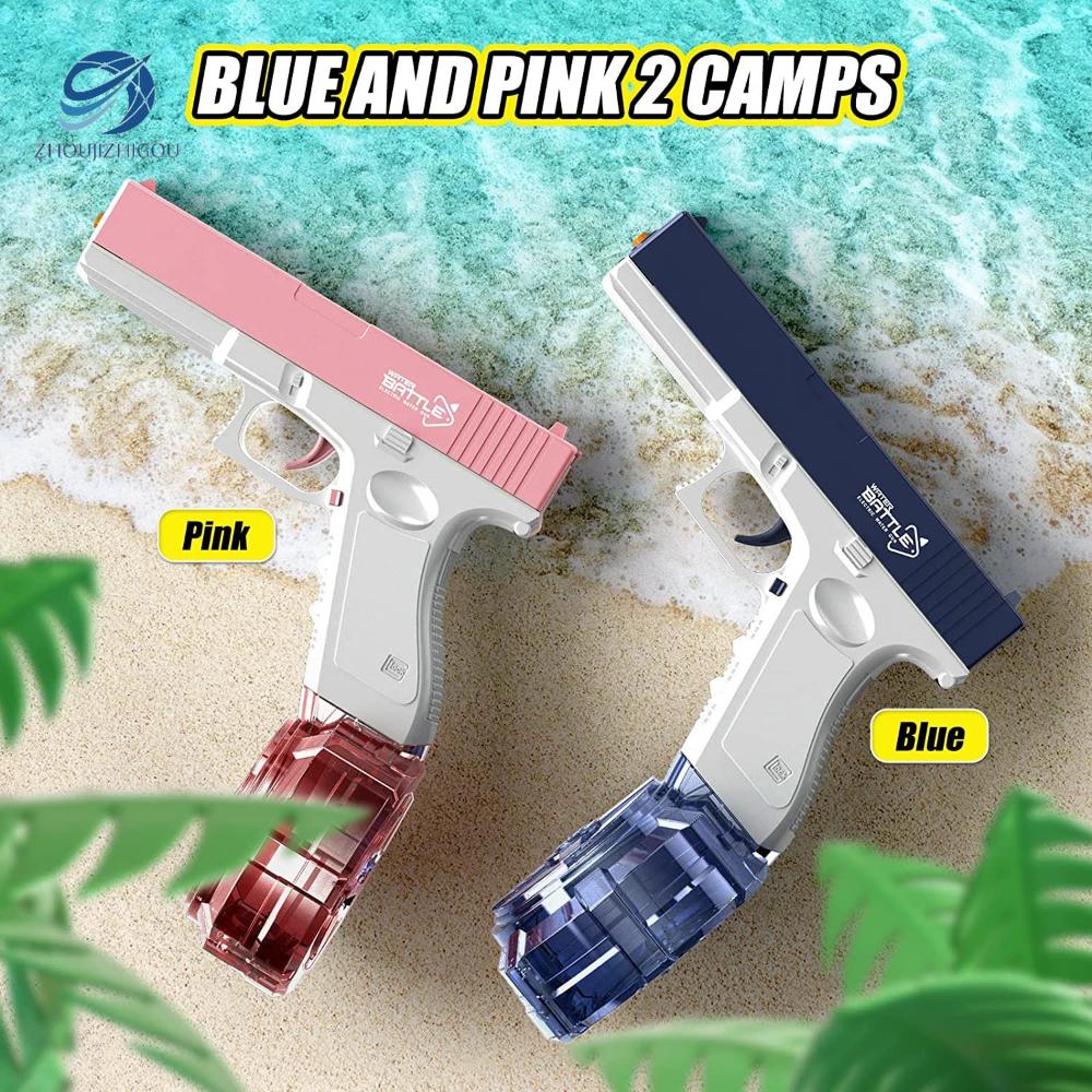Electric Automatic Water Pistol with 2 Magazines by HitMyNeed