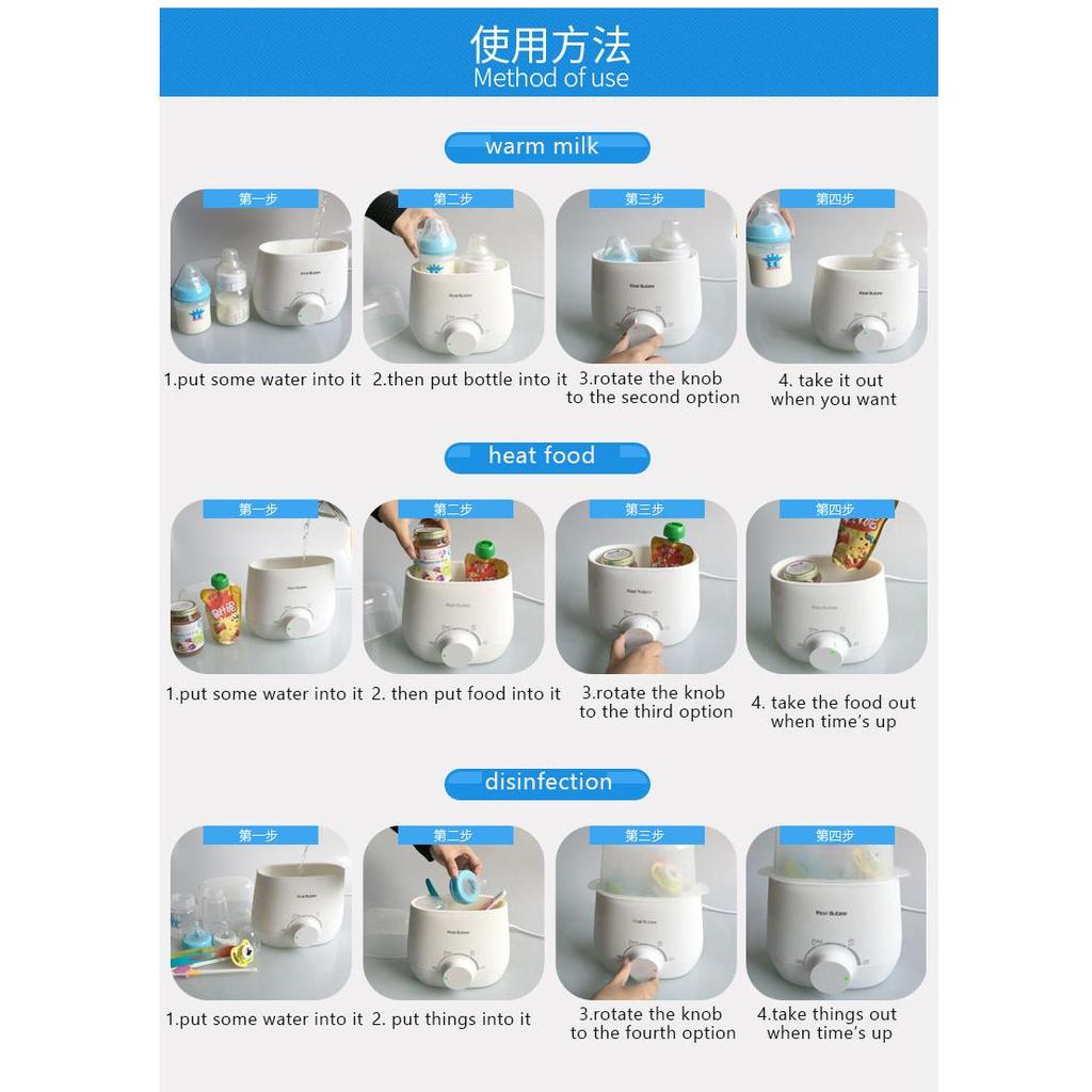Electric Baby Bottle Sterilizer and Milk Warmer by HitMyNeed