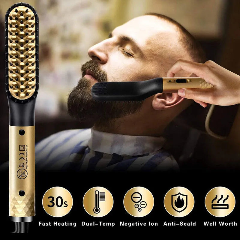 Electric Beard & Hair Hot Comb Straightening Brush by HitMyNeed