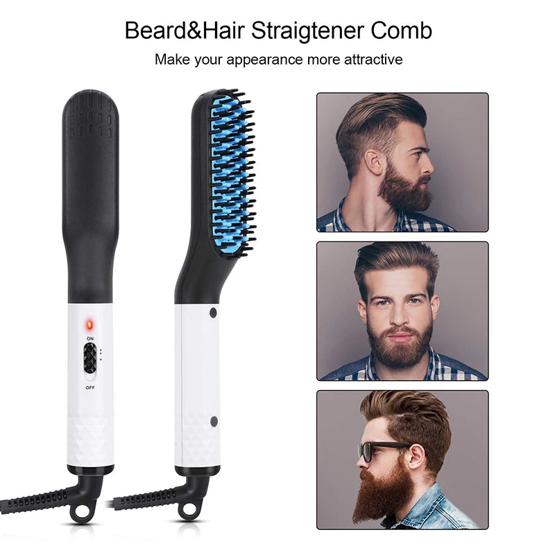 Electric Beard & Hair Hot Comb Straightening Brush by HitMyNeed