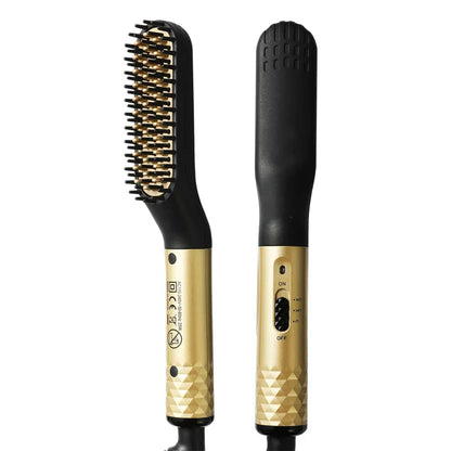 Electric Beard & Hair Hot Comb Straightening Brush gold us by HitMyNeed