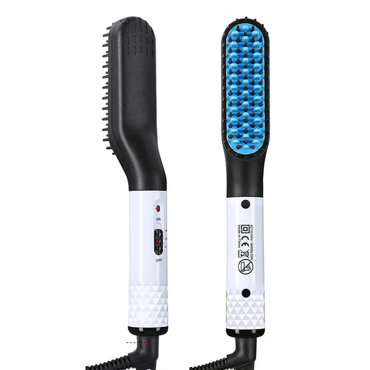 Electric Beard & Hair Hot Comb Straightening Brush white uk by HitMyNeed