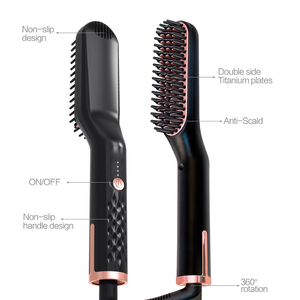 Electric Beard Straightening Brush with Ionic Ceramic by HitMyNeed