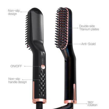 Electric Beard Straightening Brush with Ionic Ceramic by HitMyNeed