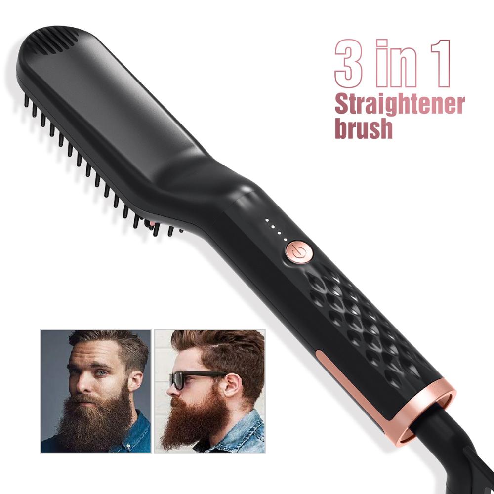 Electric Beard Straightening Brush with Ionic Ceramic by HitMyNeed