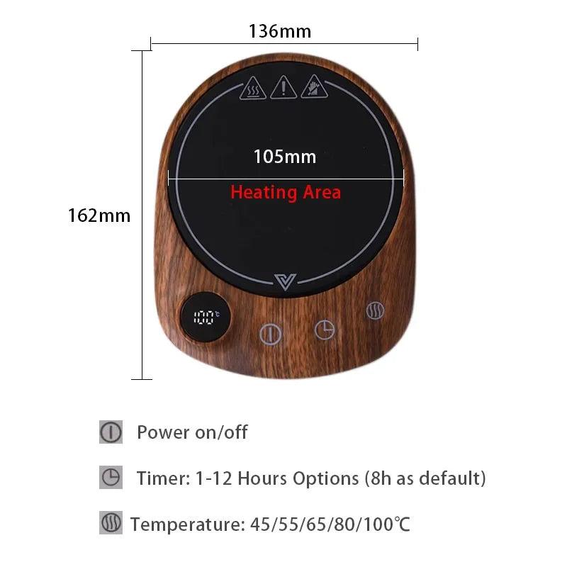 Electric Beverage Heating Plate with Timer, 5 Temps by HitMyNeed