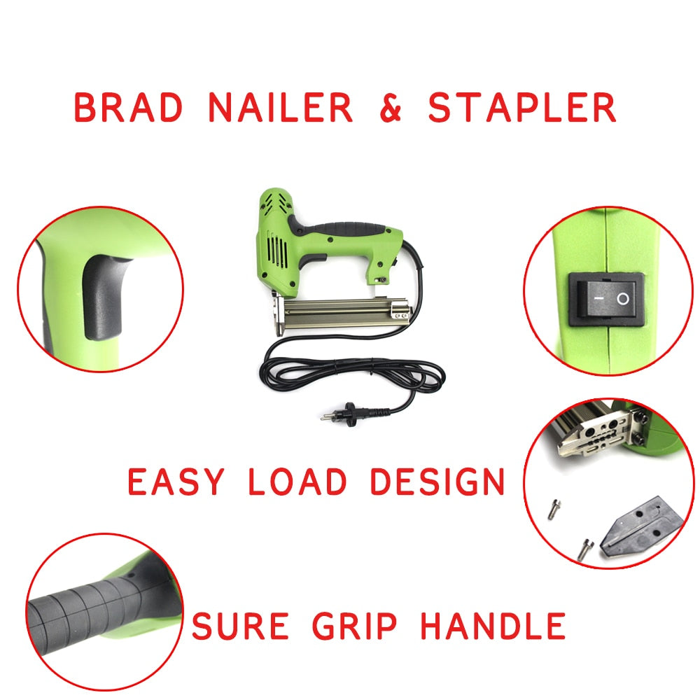 Electric Brad Nailer and Staple Gun 2-in-1, 220-240V by HitMyNeed