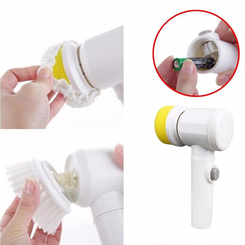 Electric Brush Cleaner Spinner with 3 Brush Heads by HitMyNeed