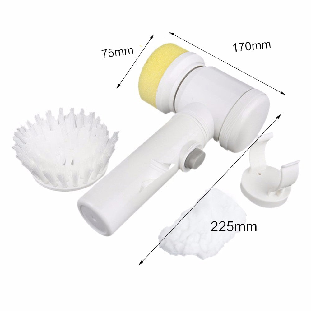 Electric Brush Cleaner Spinner with 3 Brush Heads by HitMyNeed