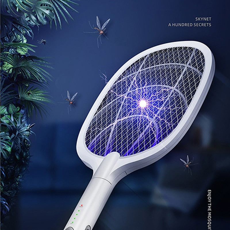 Electric Bug Zapper Racket with UV Lamp Base by HitMyNeed