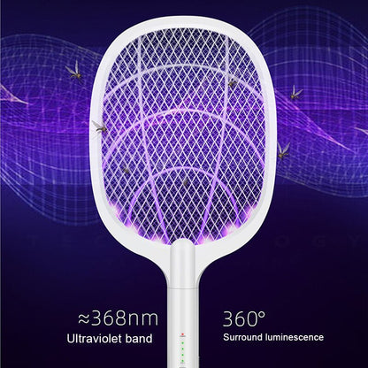Electric Bug Zapper Racket with UV Lamp Base by HitMyNeed