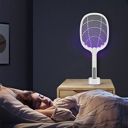 Electric Bug Zapper Racket with UV Lamp Base by HitMyNeed