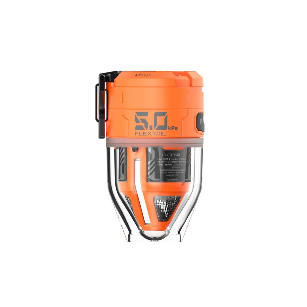 Electric Camping Air Pump with 3-Level Ambient Light orange by HitMyNeed