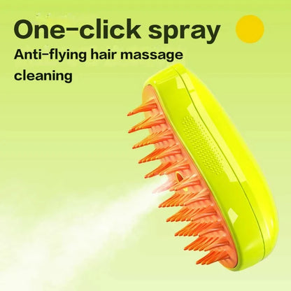 Electric Cat Steam Brush with Soft Silicone Comb by HitMyNeed
