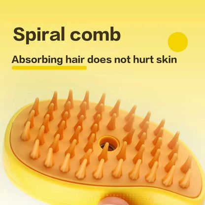 Electric Cat Steam Brush with Soft Silicone Comb by HitMyNeed