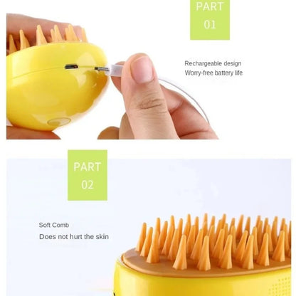 Electric Cat Steam Brush with Soft Silicone Comb by HitMyNeed