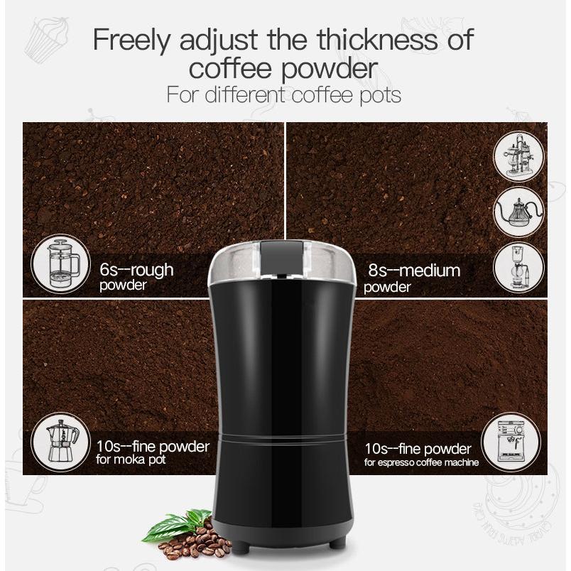 Electric Coffee and Spice Grinder 400W 3oz Capacity by HitMyNeed