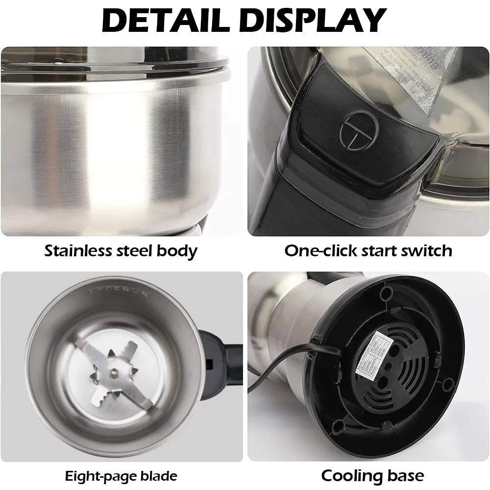 Electric Coffee & Spice Grinder 400W Multifunction by HitMyNeed