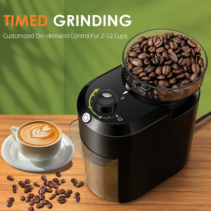 Electric Conical Burr Coffee Grinder with 28 Settings by HitMyNeed