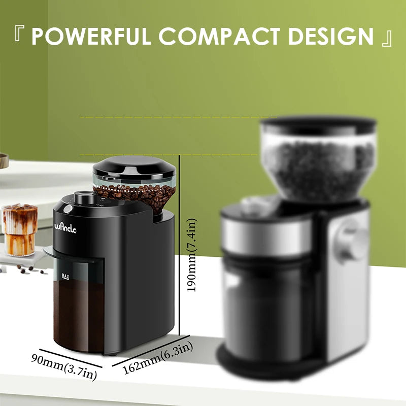 Electric Conical Burr Coffee Grinder with 28 Settings by HitMyNeed