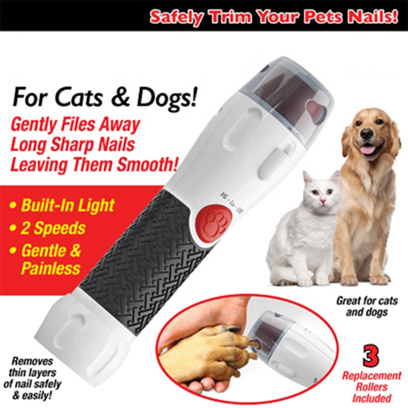Electric Dog Nail File with LED Light by HitMyNeed