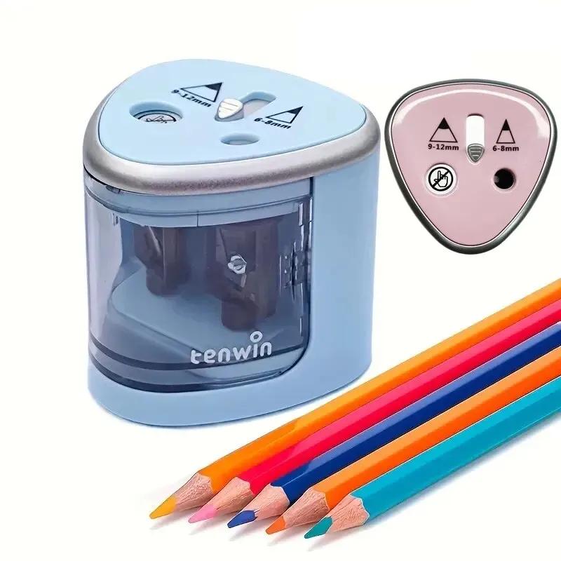 Electric Double Hole Pencil Sharpener 6-12mm by HitMyNeed