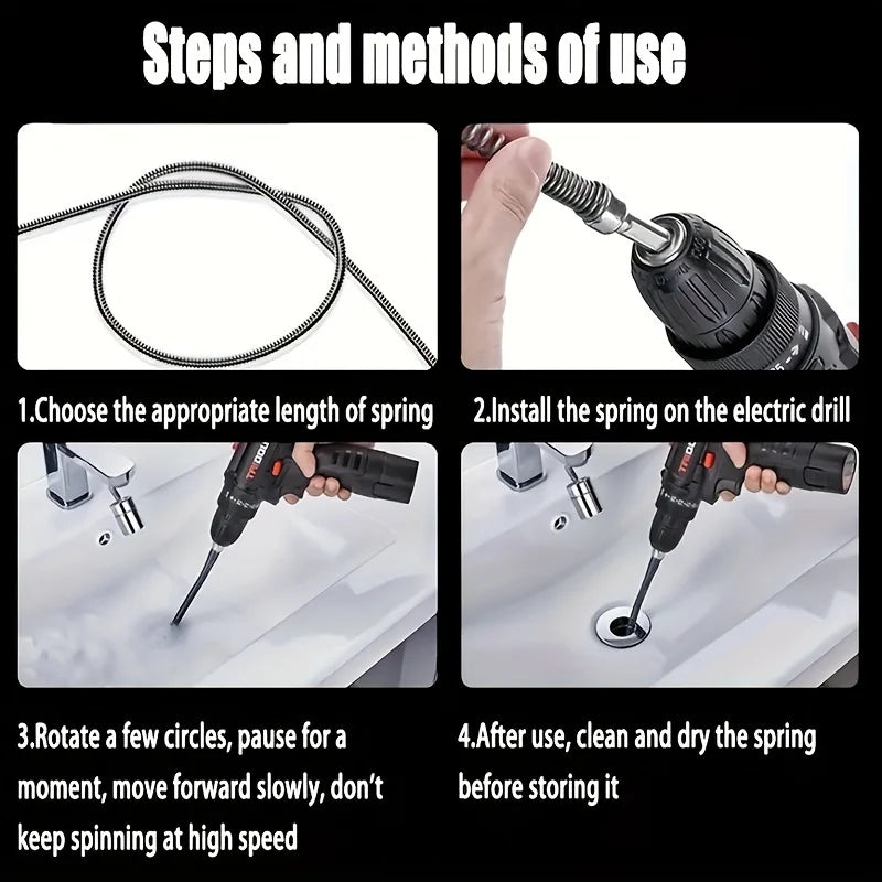 Electric Drill Pipe Dredging Spring 1-2.5m Set by HitMyNeed