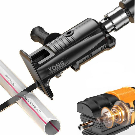 Electric Drill to Reciprocating Saw Adapter with Blade by HitMyNeed