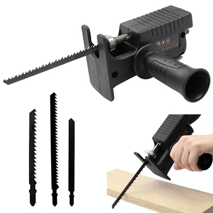 Electric Drill to Reciprocating Saw Adapter with Blade by HitMyNeed
