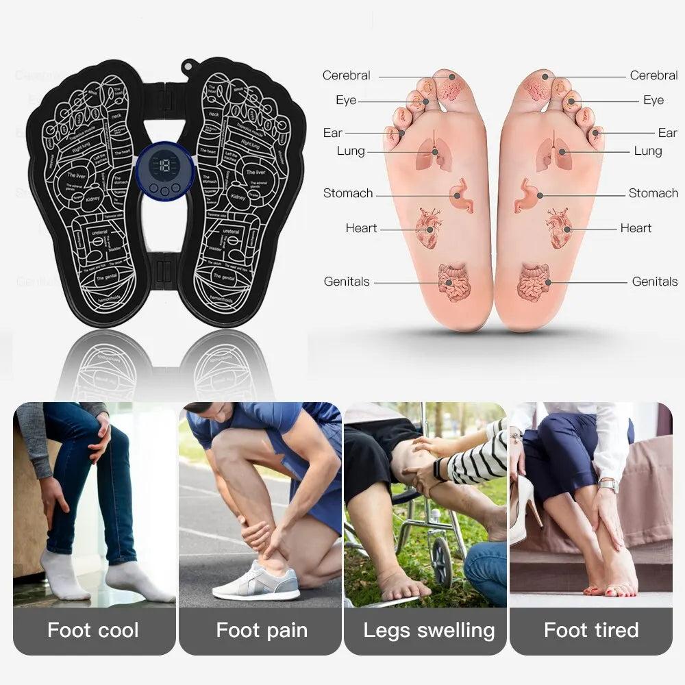 Electric EMS Foot Massage Pad with Remote Control by HitMyNeed