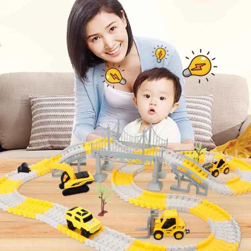 Electric Engineering Track Car Set for Kids by HitMyNeed