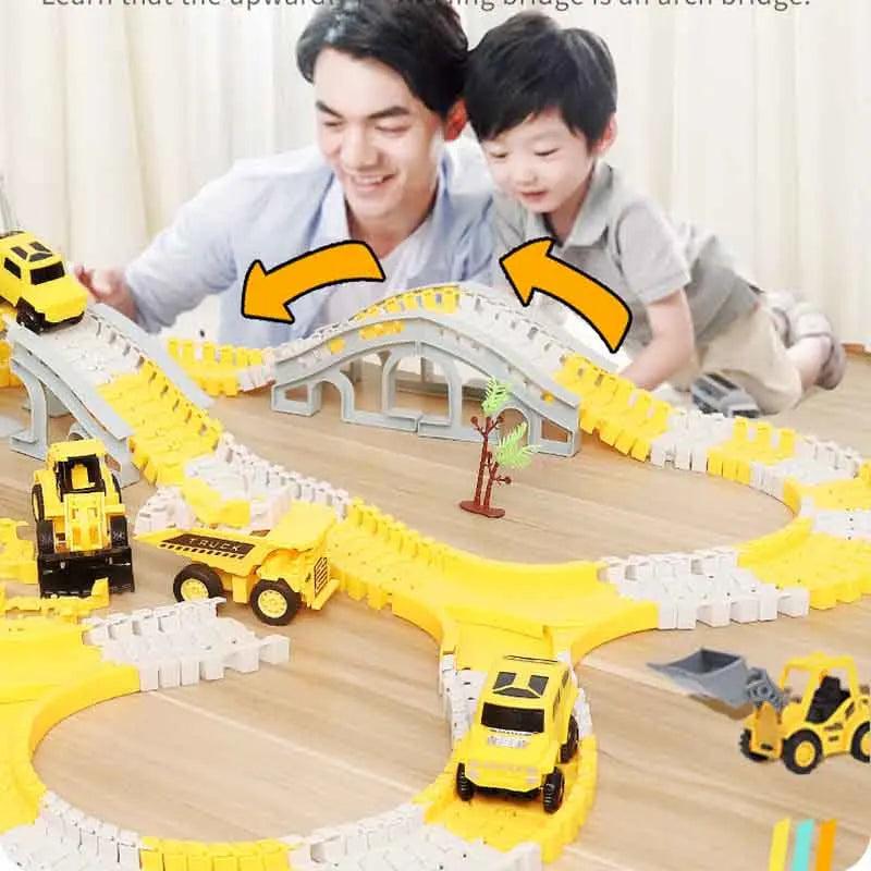 Electric Engineering Track Car Set for Kids by HitMyNeed