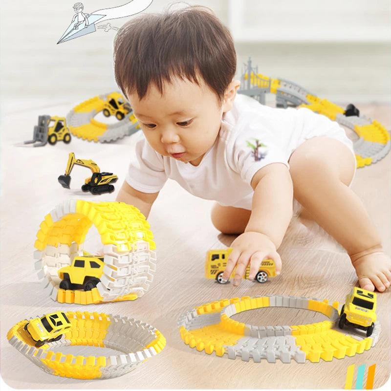 Electric Engineering Track Car Set for Kids by HitMyNeed