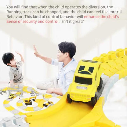 Electric Engineering Track Car Set for Kids by HitMyNeed