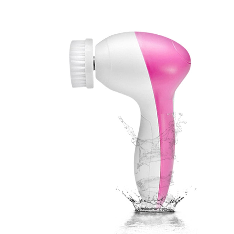 Electric Facial Cleansing Brush with 5 Attachments by HitMyNeed
