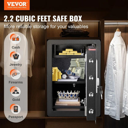 Electric Fingerprint & Digital Safe 1.8 / 2.2 cu ft by HitMyNeed