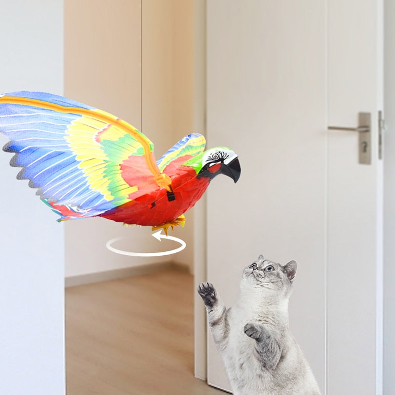 Electric Flying Parrot Cat Toy with Hanging Line by HitMyNeed