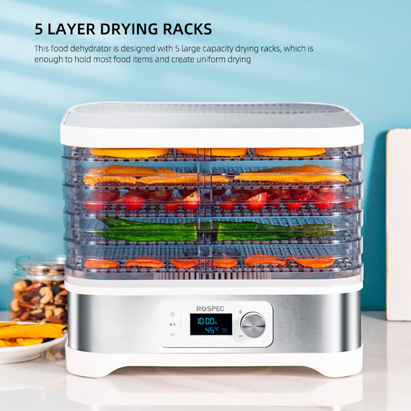 Electric Food Dehydrator with 5 Trays, 10L, 400W by HitMyNeed