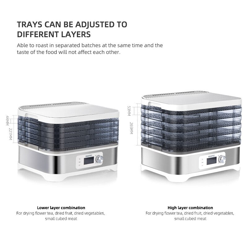Electric Food Dehydrator with 5 Trays, 10L, 400W by HitMyNeed