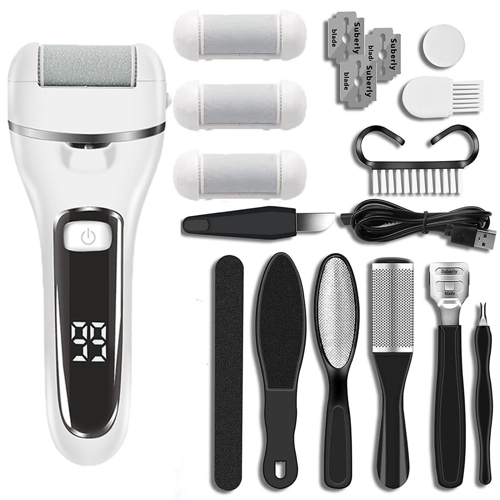 Electric Foot File Callus Remover Pedicure Tool white10 by HitMyNeed