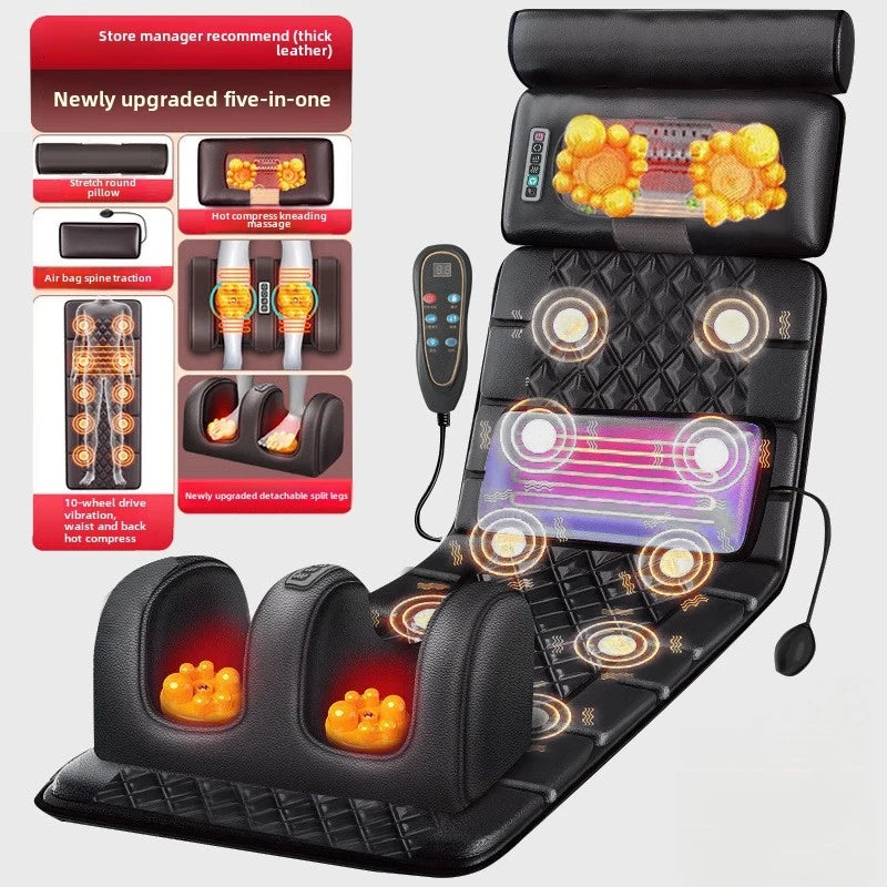Electric Full Body Massage Mattress with Heat & Airbags jd-409-leather-h uk by HitMyNeed