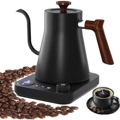 Electric Gooseneck Kettle 900ml with Temp Control by HitMyNeed