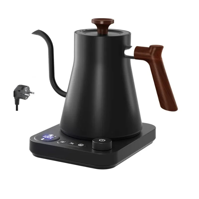 Electric Gooseneck Kettle 900ml with Temp Control by HitMyNeed